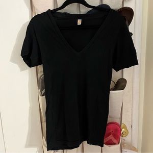 American Apparel Black V-Neck T-Shirt